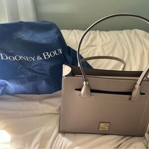 Dooney & Bourke Taupe Leather Tote Bag